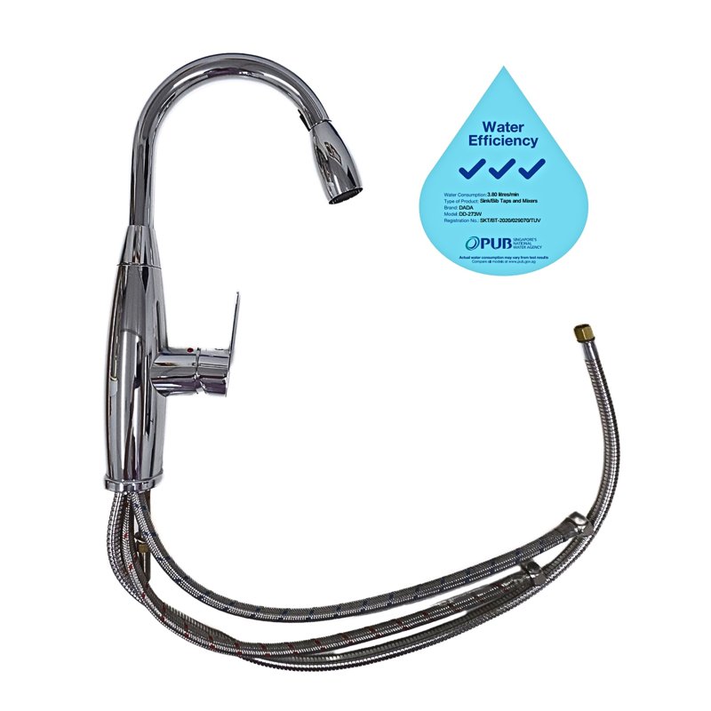 DADA Pull-Out Sink Mixer Hot and Cold Tap Faucet DD-273W