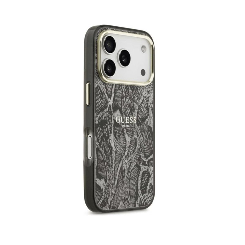 Guess Python Pattern MagSafe Case For iPhone 17 Pro - Black 1 S