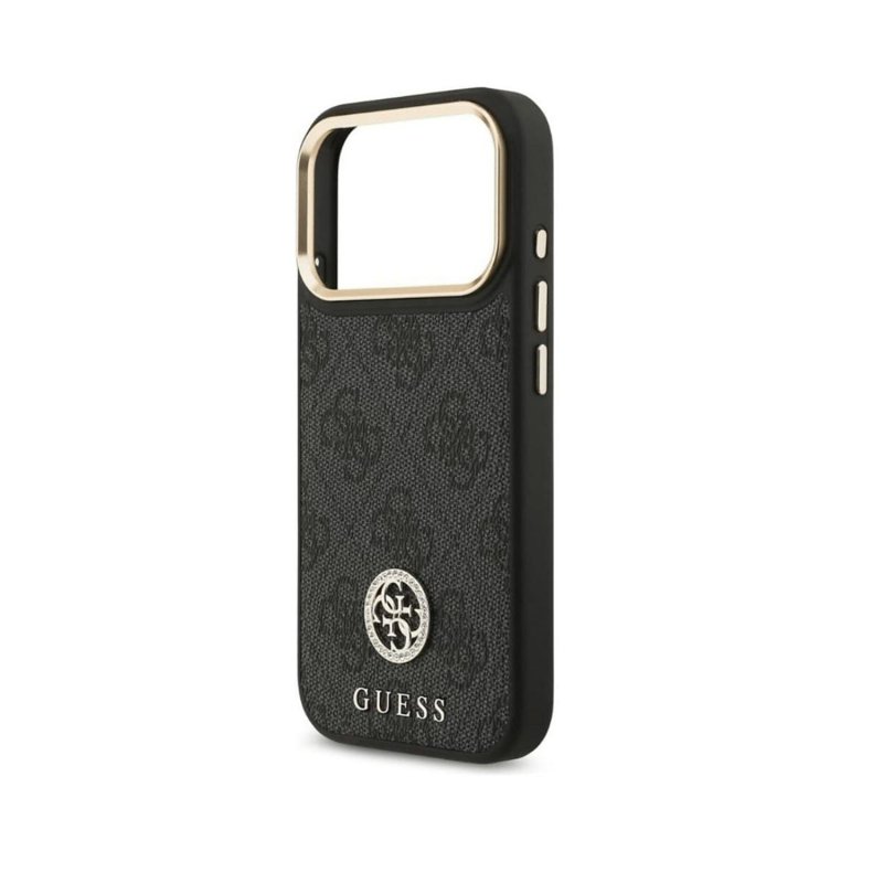 Guess Pu Leather Magsafe Case For iPhone 17 Pro - Black