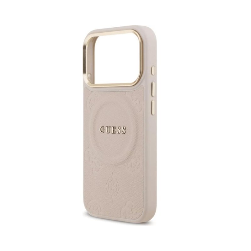 Guess Poeny Hot Stamp MagSafe Case For iPhone17 Pro - Pink 1 S