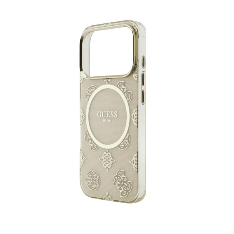 Guess IML Peony Dot MagSafe Case For iPhone 17 Pro - Beige 1 S