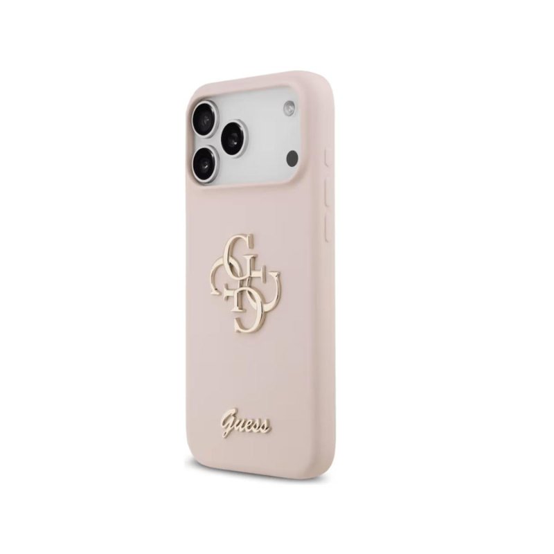 Guess Silicone Big Script Case, iPhone 17 Pro - Pink