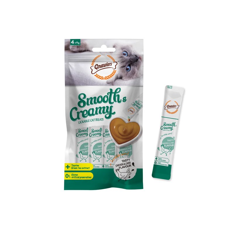 Gnawlers Cat Creamy Treats - Chicken and Liver
