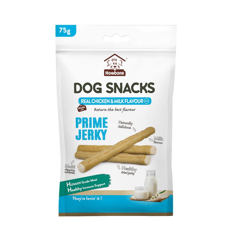 Howbone Dog Snacks Prime Jerky Sticks - Chicken & Milk
