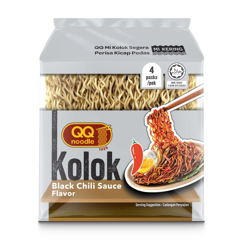 QQ Noodle Non Fried Sarawak Kolok Mee - Black Chili