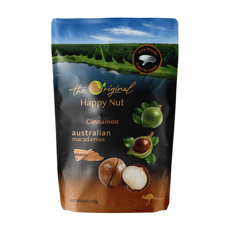 Happy Nut Australian Macadamia Nut with Shell - Cinnamon