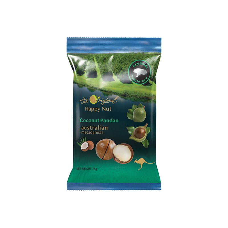 Happy Nut Australian Macadamia Nut with Shell -Coconut Pandan