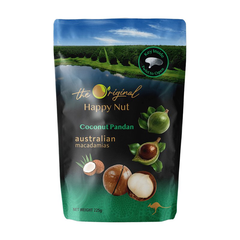 Happy Nut Australian Macadamia Nut with Shell -Coconut Pandan