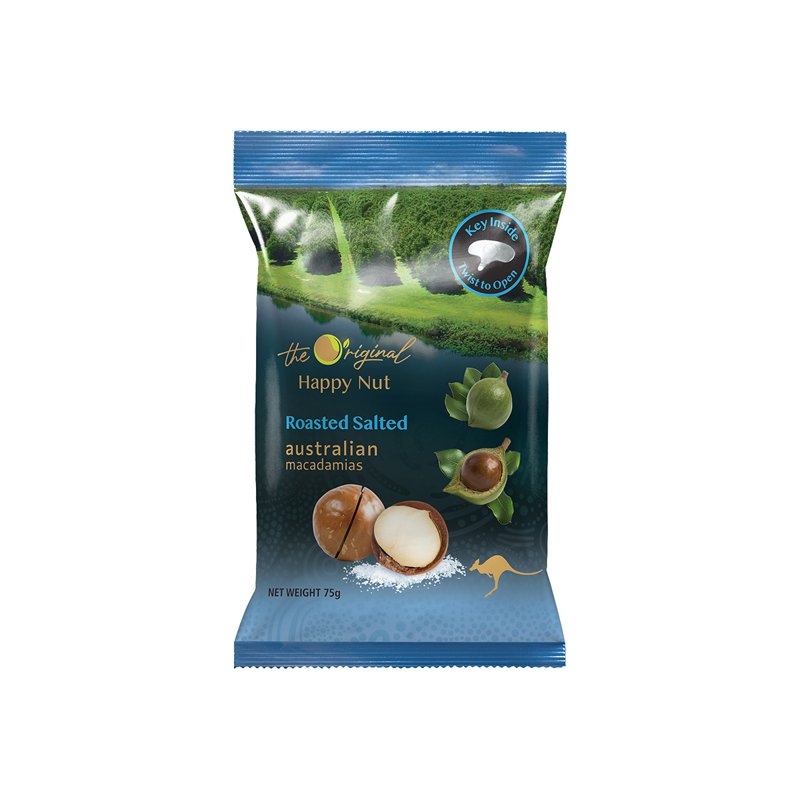 Happy Nut Australian Macadamia Nut with Shell -Roasted Salted