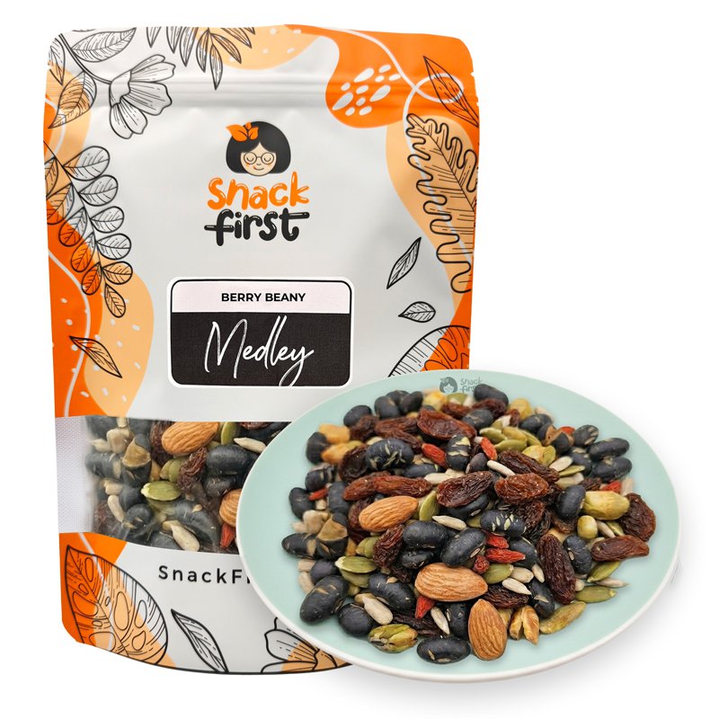 SnackFirst Berry Beany Medley - Mixed Nuts, Seeds, Beans