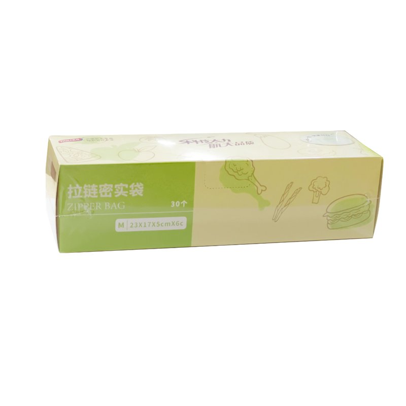 TAILI Zip-top Food Storage PE Fridge Bag - M 30 S