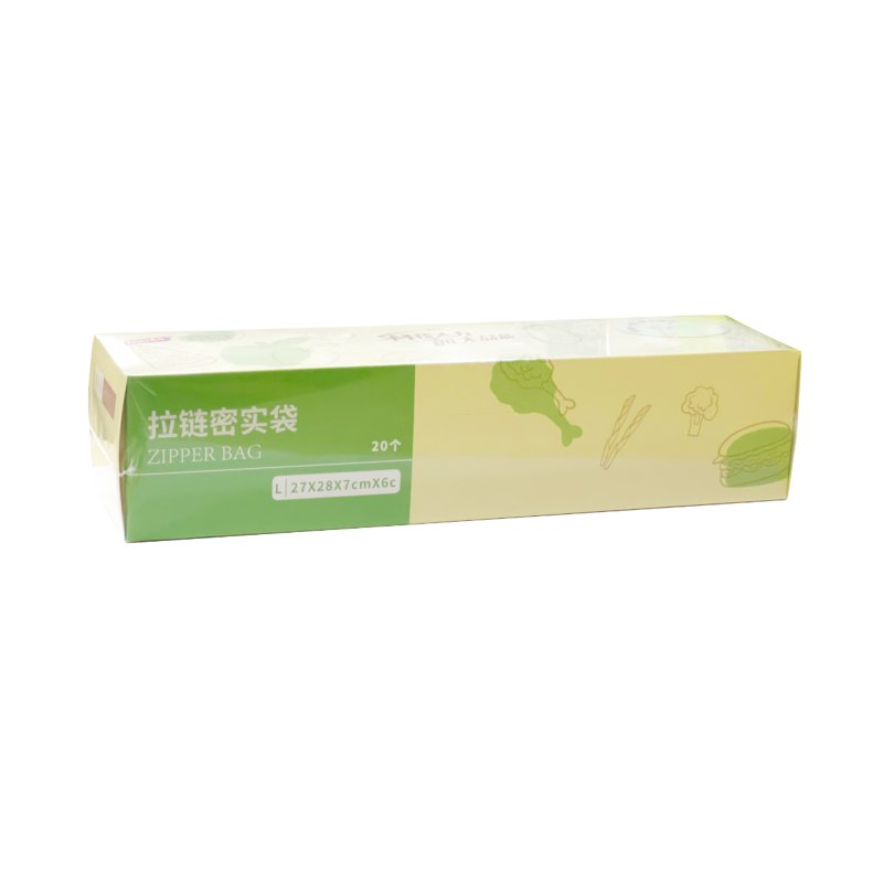 TAILI Zip-top Food Storage PE Fridge Bag - L 20 S
