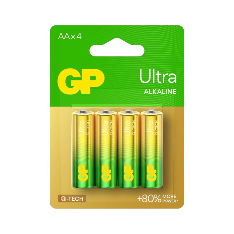 GP Ultra Alkaline AA Battery 4 S
