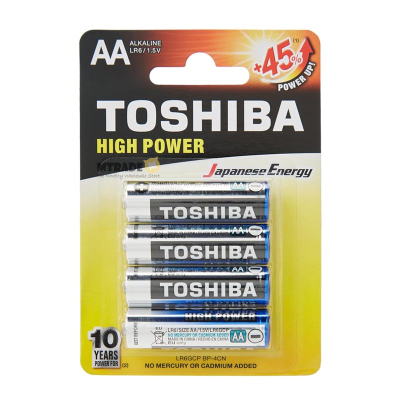 Toshiba Alkaline AA Battery Pack 4 S