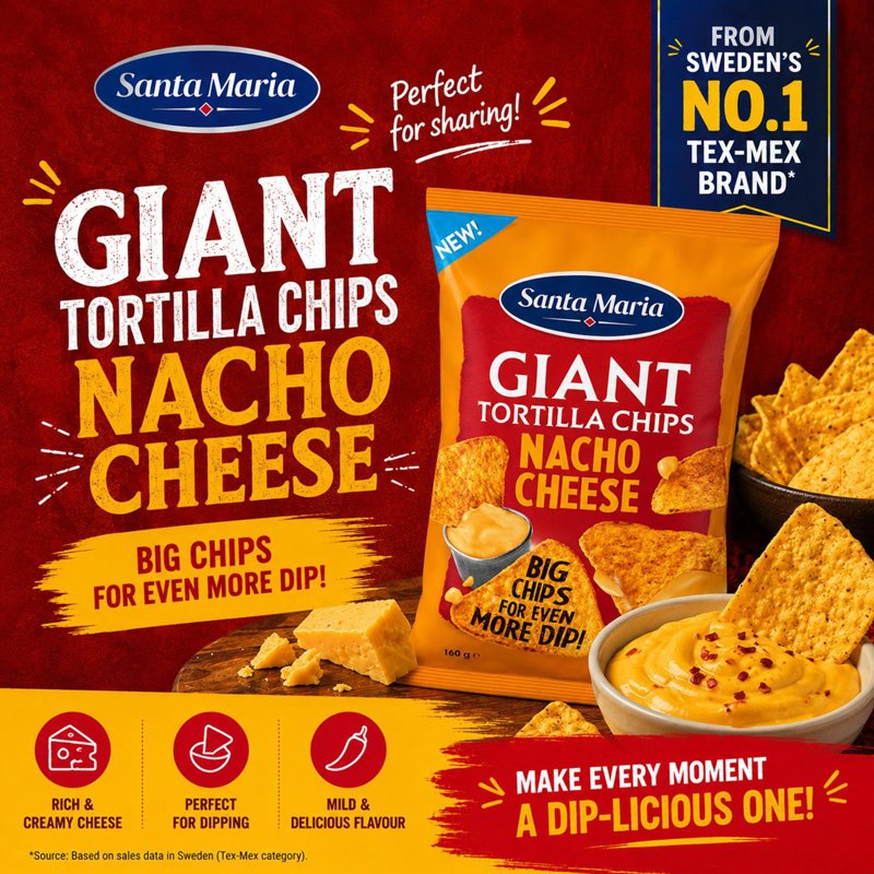 SANTA MARIA Giant Tortilla Chips Nacho Cheese