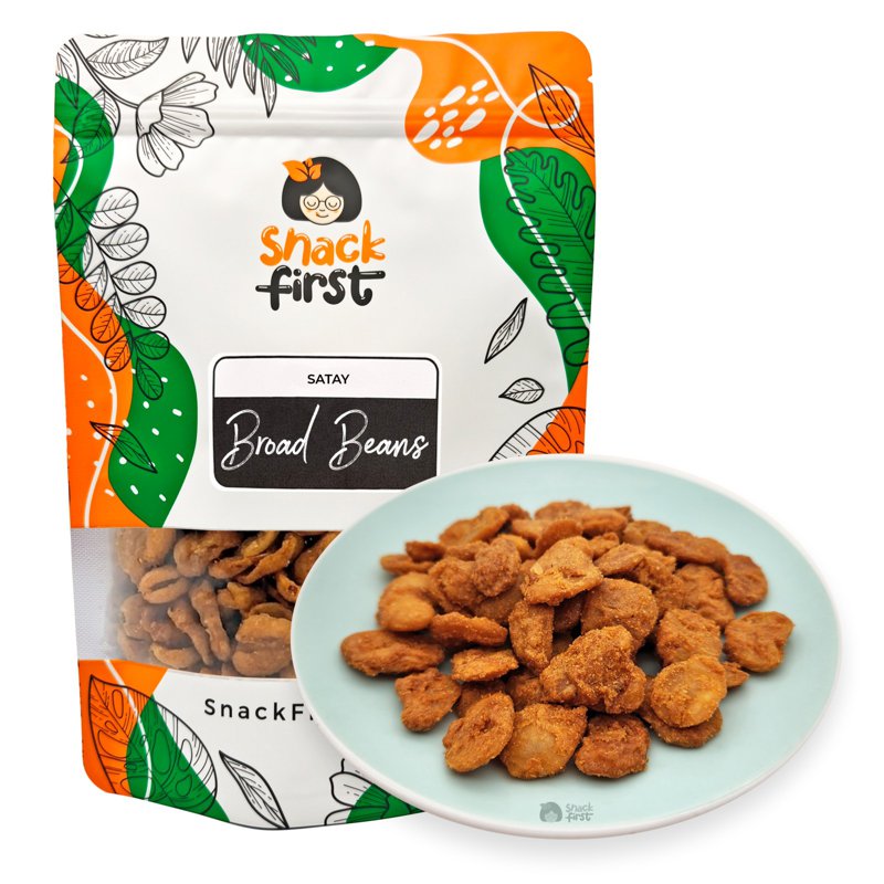 SnackFirst Satay Broad Beans - Savoury Salted Legumes