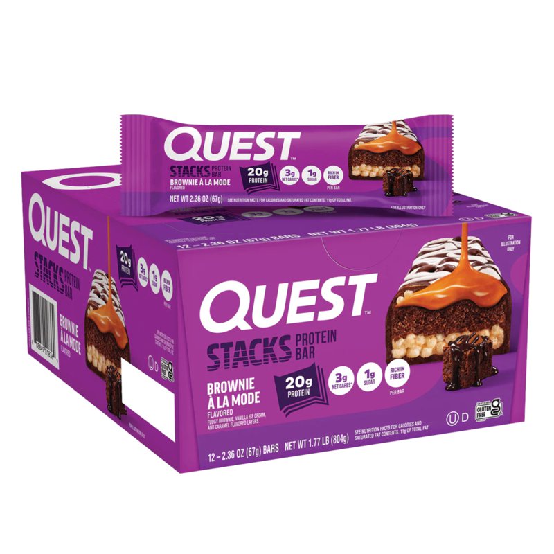 Quest Stack Protein Bars Brownie a la Mode 12 x 67 G