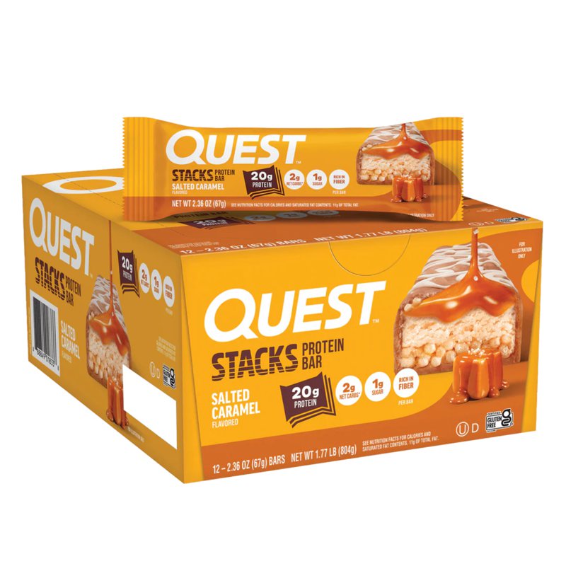 Quest Stack Protein Bars Salted Caramel 12 x 67 G