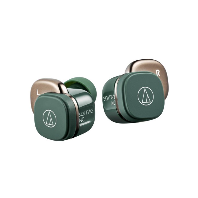 Audio-Technica True Wireless Earbuds - Green (SQ1TW2NC) 1 S