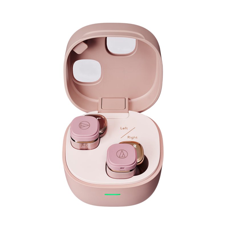 Audio-Technica ATH-SQ1TW2NC Wireless Earbuds - Pink 1 S