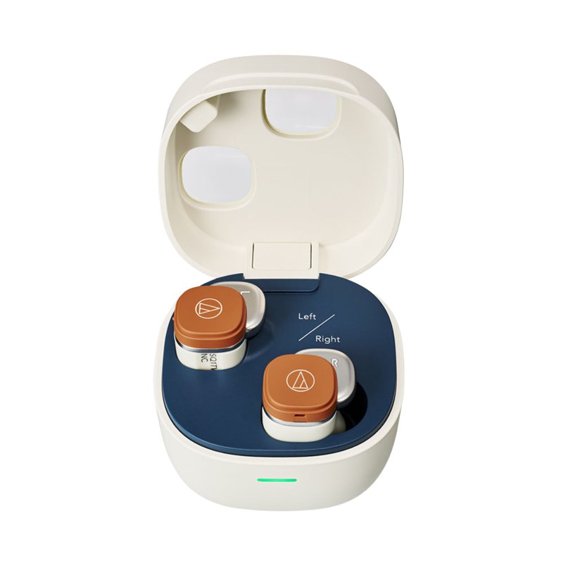 Audio-Technica ATH-SQ1TW2NC Wireless Earbuds - White Caramel 1 S