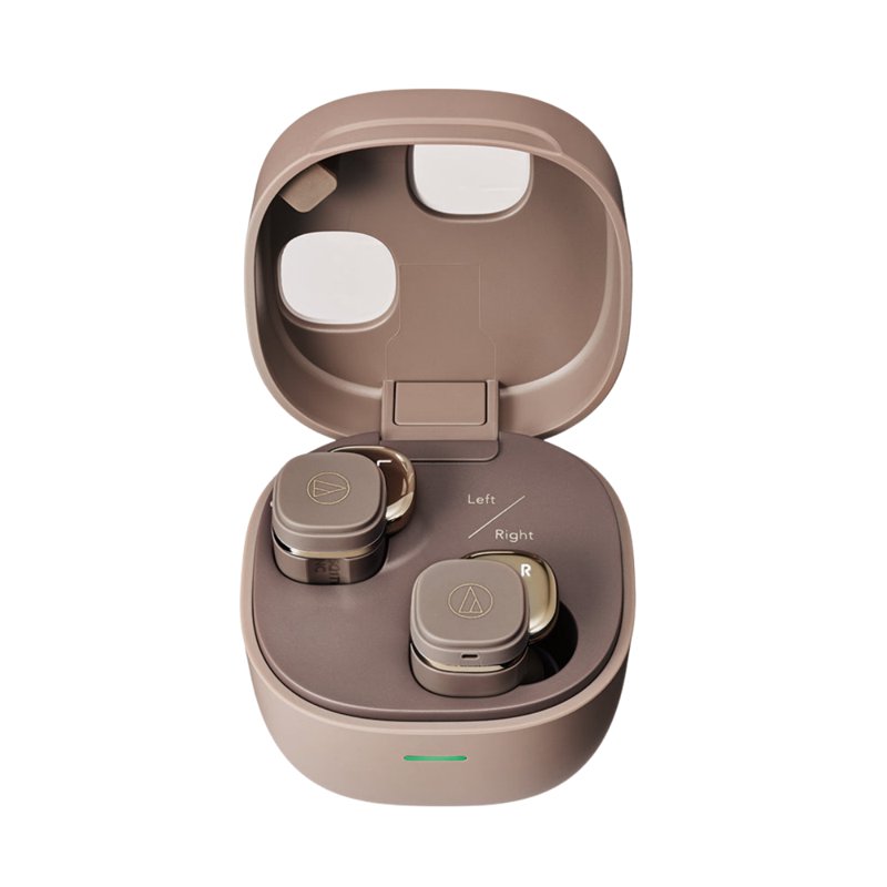 Audio-Technica ATH-SQ1TW2NC Wireless Earbuds - Cafe Latte 1 S