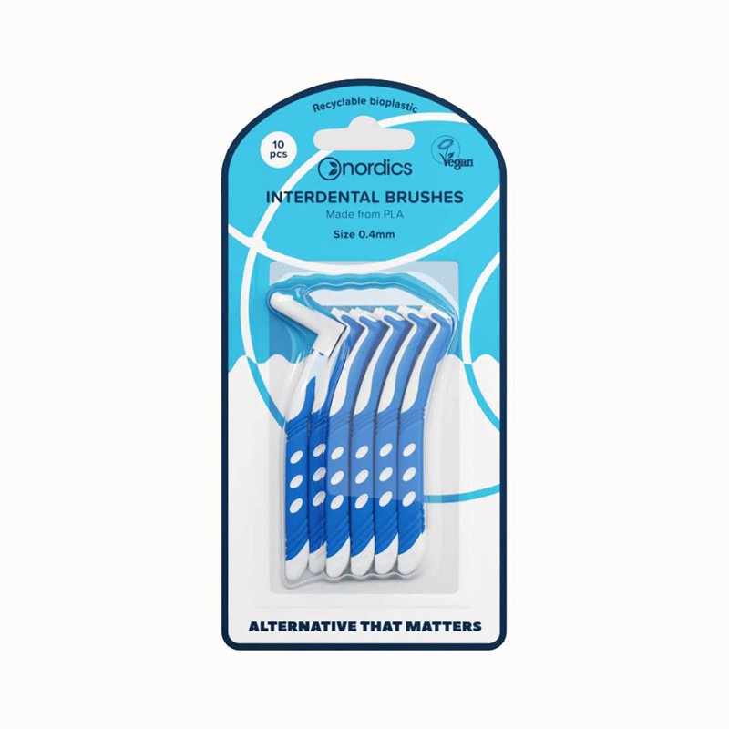 Nordics Interdental Brushes L-Shaped 0.4mm 10 S