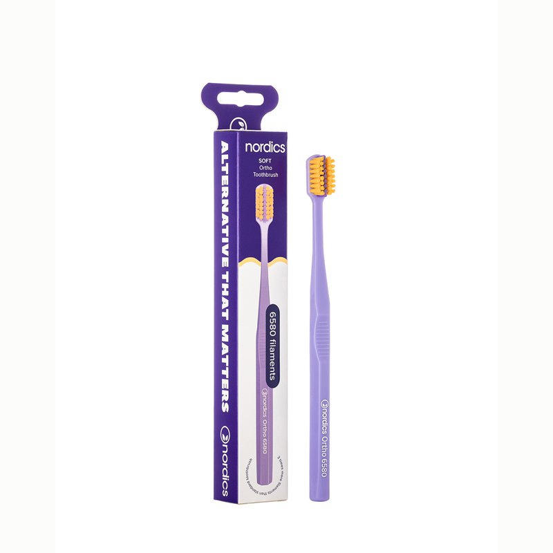 Nordics Adult Premium Ortho Toothbrush Soft Filaments Orange 1 S