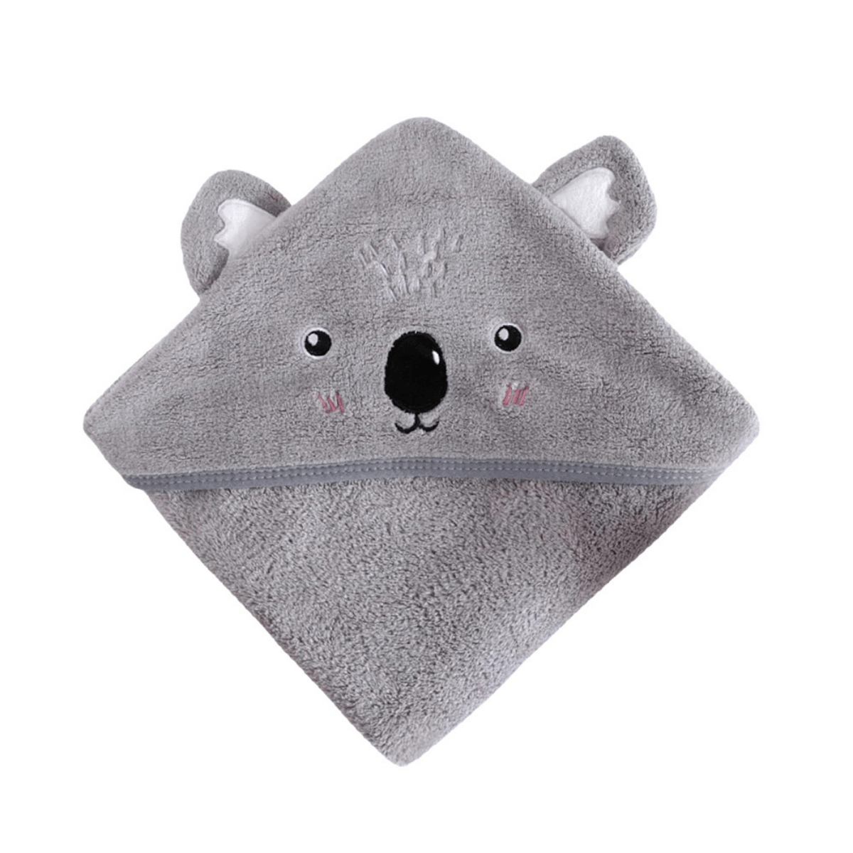 Cubble Hooded Baby Bath Towel 80x80cm - Grey Koala 1 S