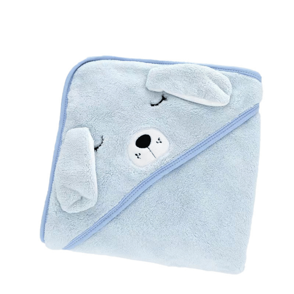 Cubble Hooded Baby Bath Towel 80x80cm - Blue Puppy 1 S