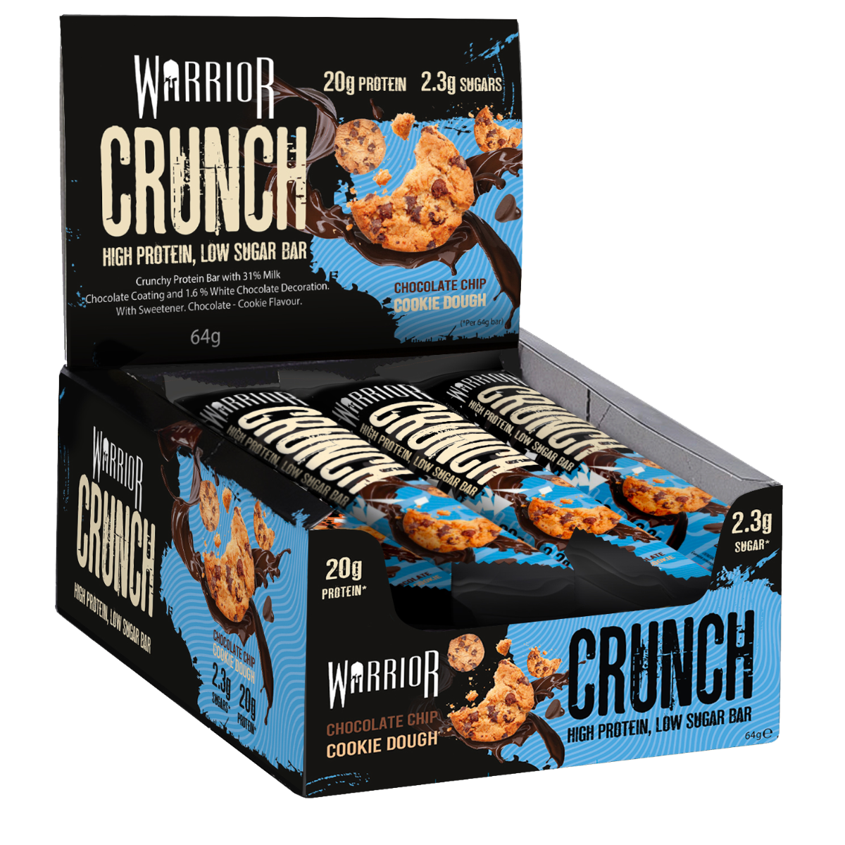 WARRIOR Crunch Protein Bar - Choco Chip Cookie