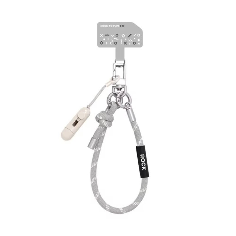 ROCK Wrist Lanyard with Built In Mini Stand, Grey 1 S