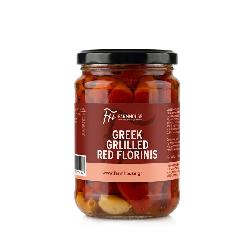 Farmhouse S.A Greek Grilled Red Peppers With Garlic