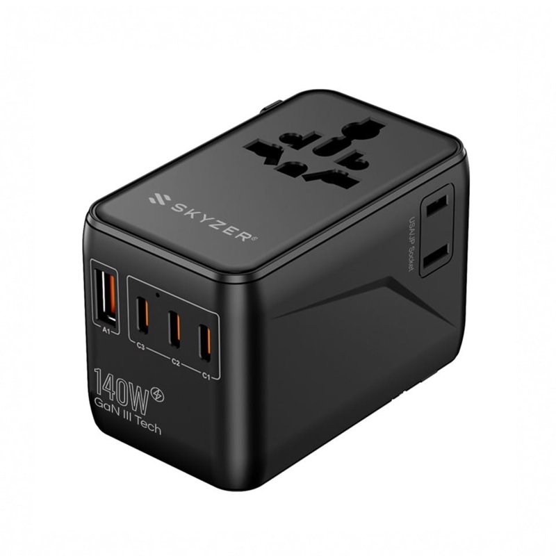 SKYZER PD175BK 140W GaN Fast-Charging Travel Adapter 1 S