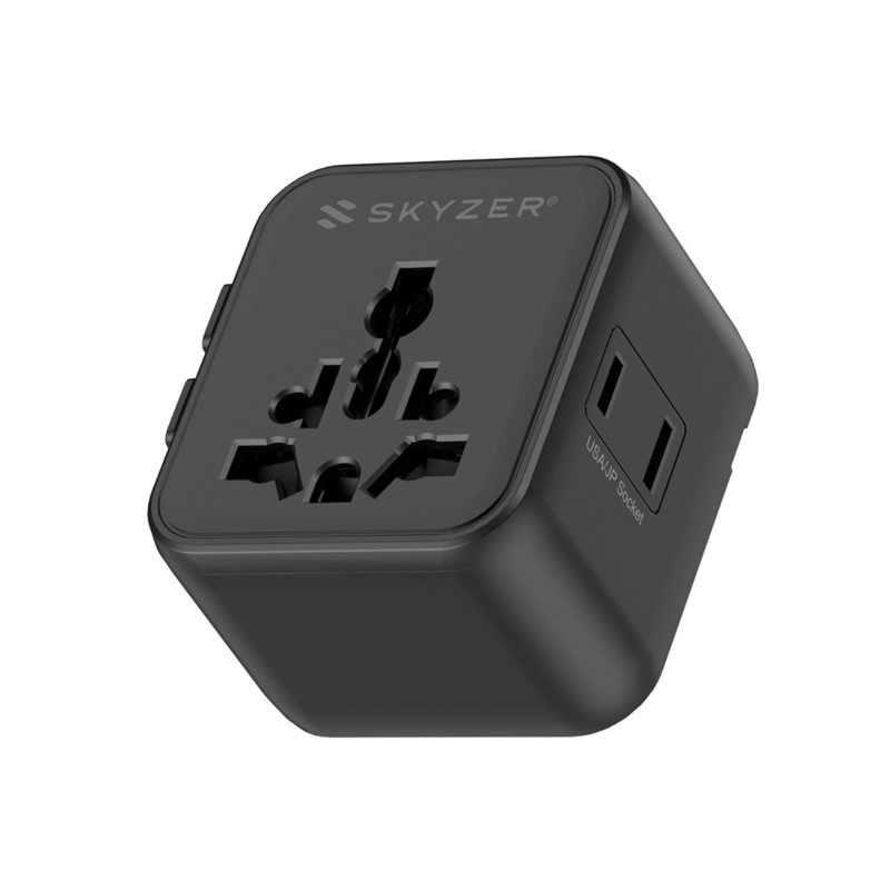 SKYZER PD151BK Ultra-Slim Multi-Nation Travel Adapter 1 S