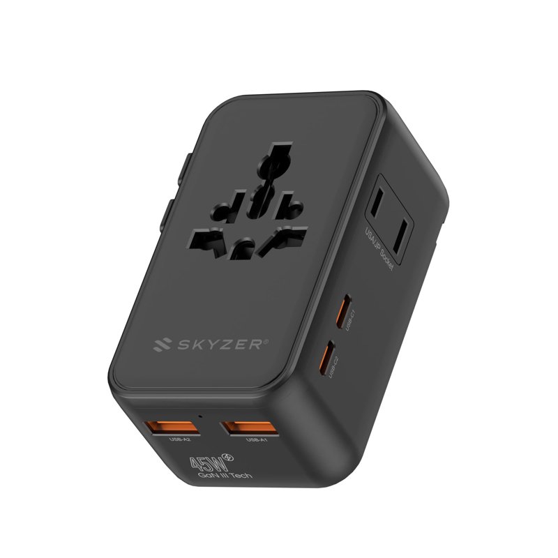 SKYZER PD152BK 45W GaN Ultra-Slim Travel Adapter 1 S