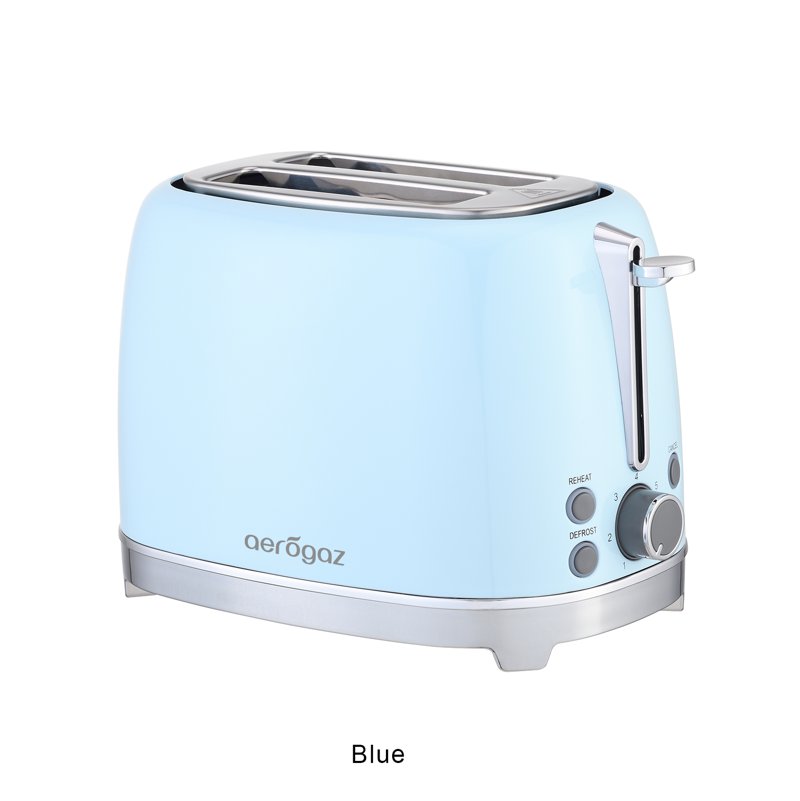 Aerogaz 2 Slice Pop up Bread Toaster - Blue 1 S