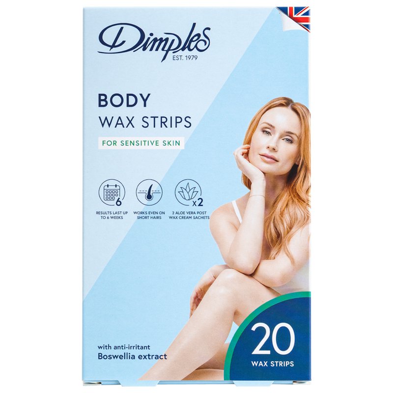 Dimples Body Wax Strips Sensitive Skin 20 S