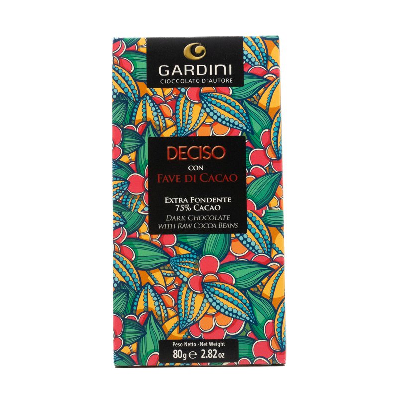 Gardini Deciso Bar - Extra Dark Chocolate with Cocoa Beans 80 G