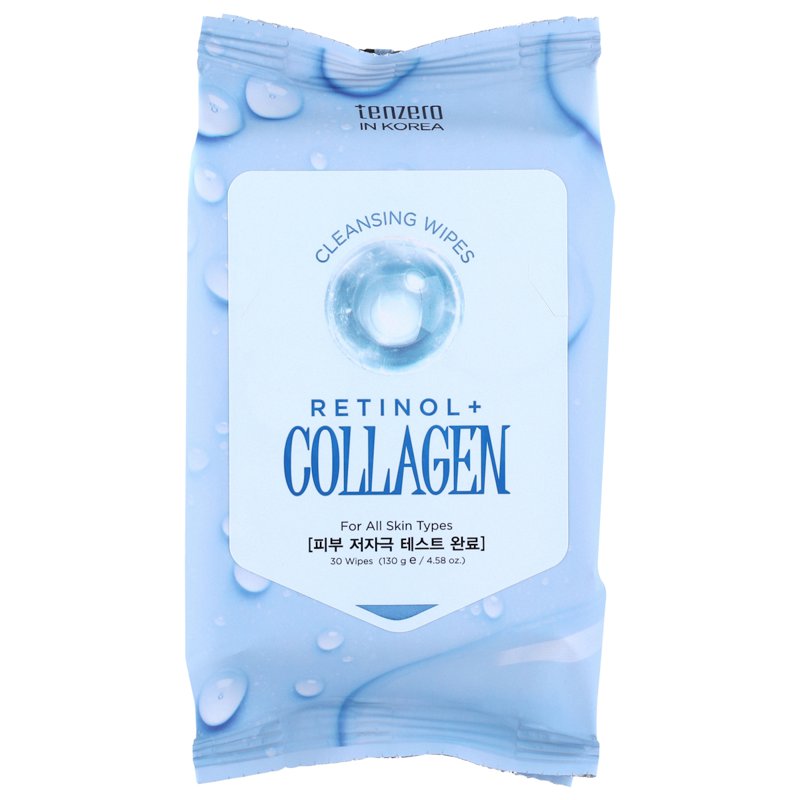 Tenzero Retinol + Collagen Cleansing Wipes 30 S