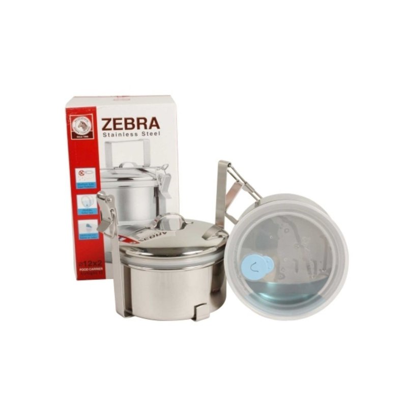 Zebra Food Carrier 12x2 with Plastic Air Tight Lid 1 S