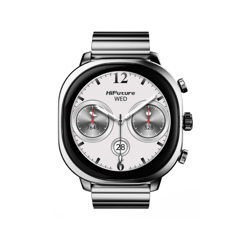 HiFuture AIX Stainless Steel Smartwatch - Silver 1 S
