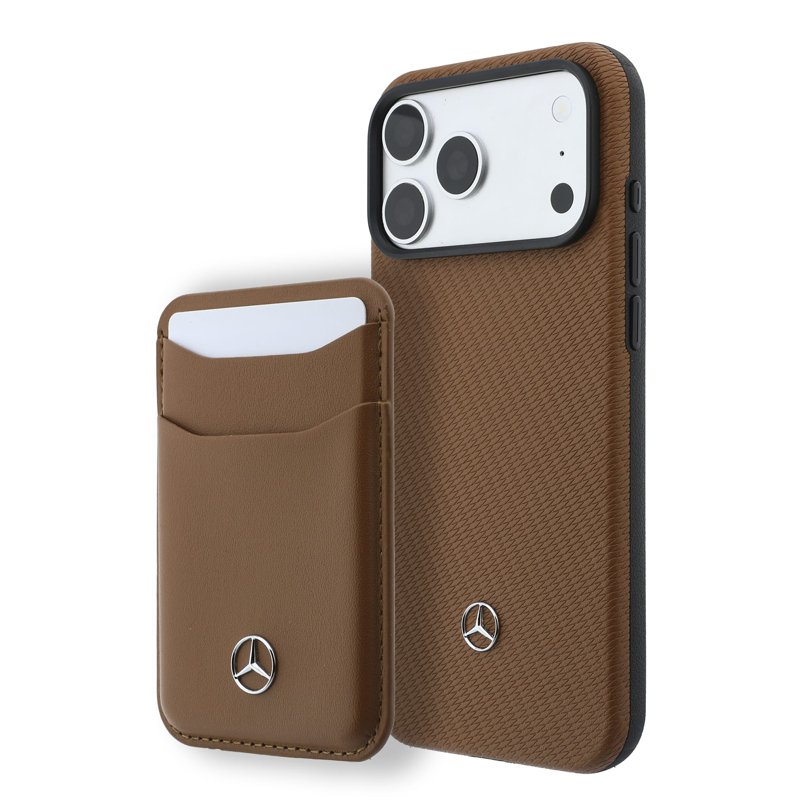 Mercedes-Benz Card Wallet & Case For iPhone 18Pro Max -Camel 1 S