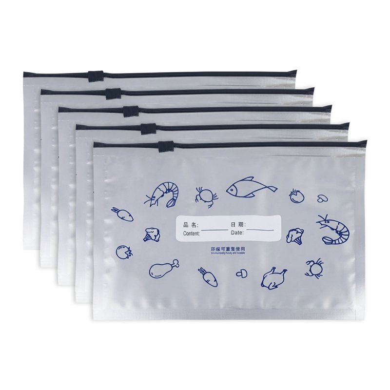 Alum Resealable Freeze Food Bag - M size 1 S