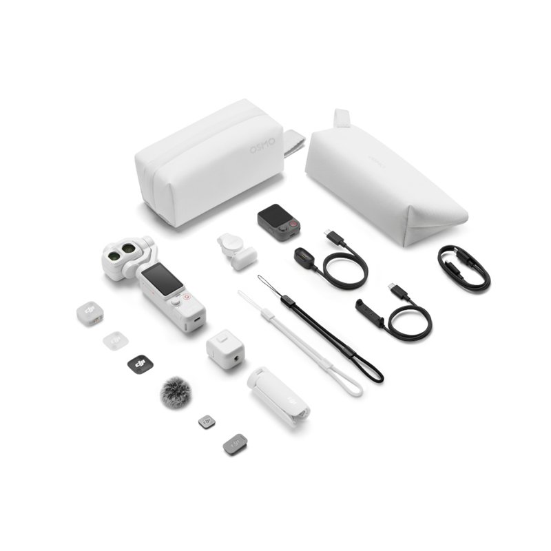 DJI Osmo Pocket 4P Action Camera - Vlog Combo - Pearl White 1 S