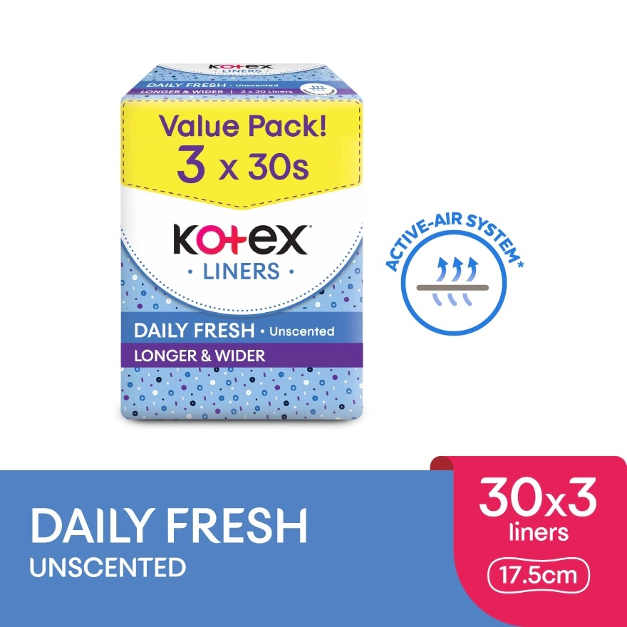 Kotex Fresh Longer & Wider Panty Liners