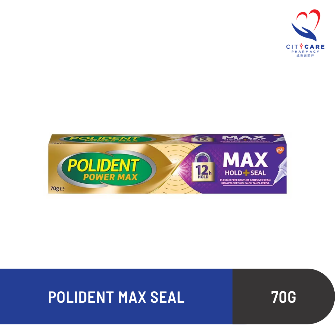Polident Denture Fixative Power Max Hold + Seal