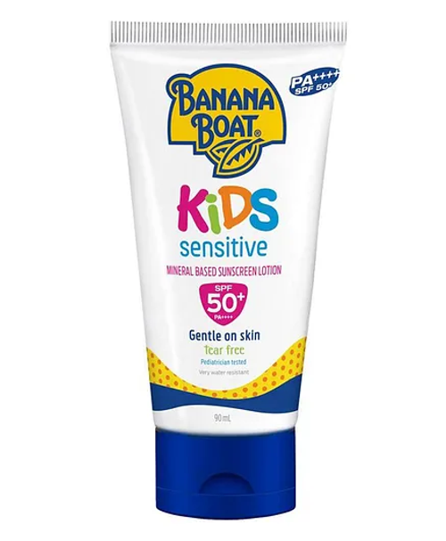 Banana Boat Kids Sensitive Sunscreen Lotion SPF50+ UVA UVB