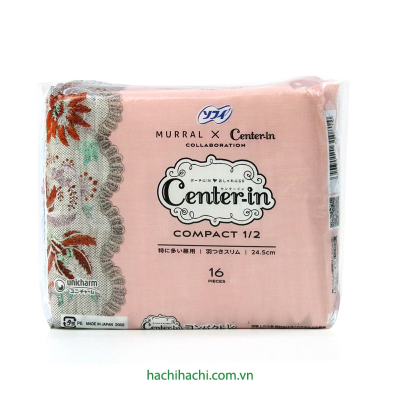 Center-In Compact 1/2 Day Wings Unscented 24.5cm 16s