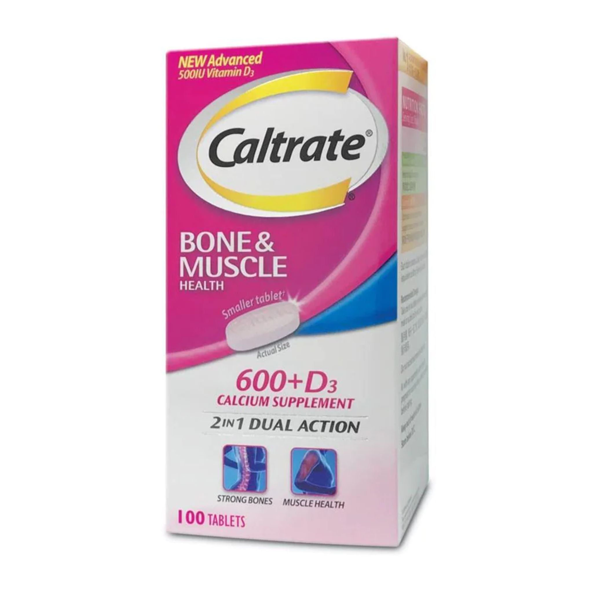 Caltrate Bone & Muscle 600mg Calcium + 500IU Vitamin D3
